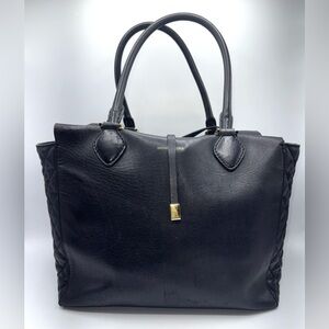 Vtg Michael Kors Collection Miranda Large Tote Handbag Black Leather MSRP $1295